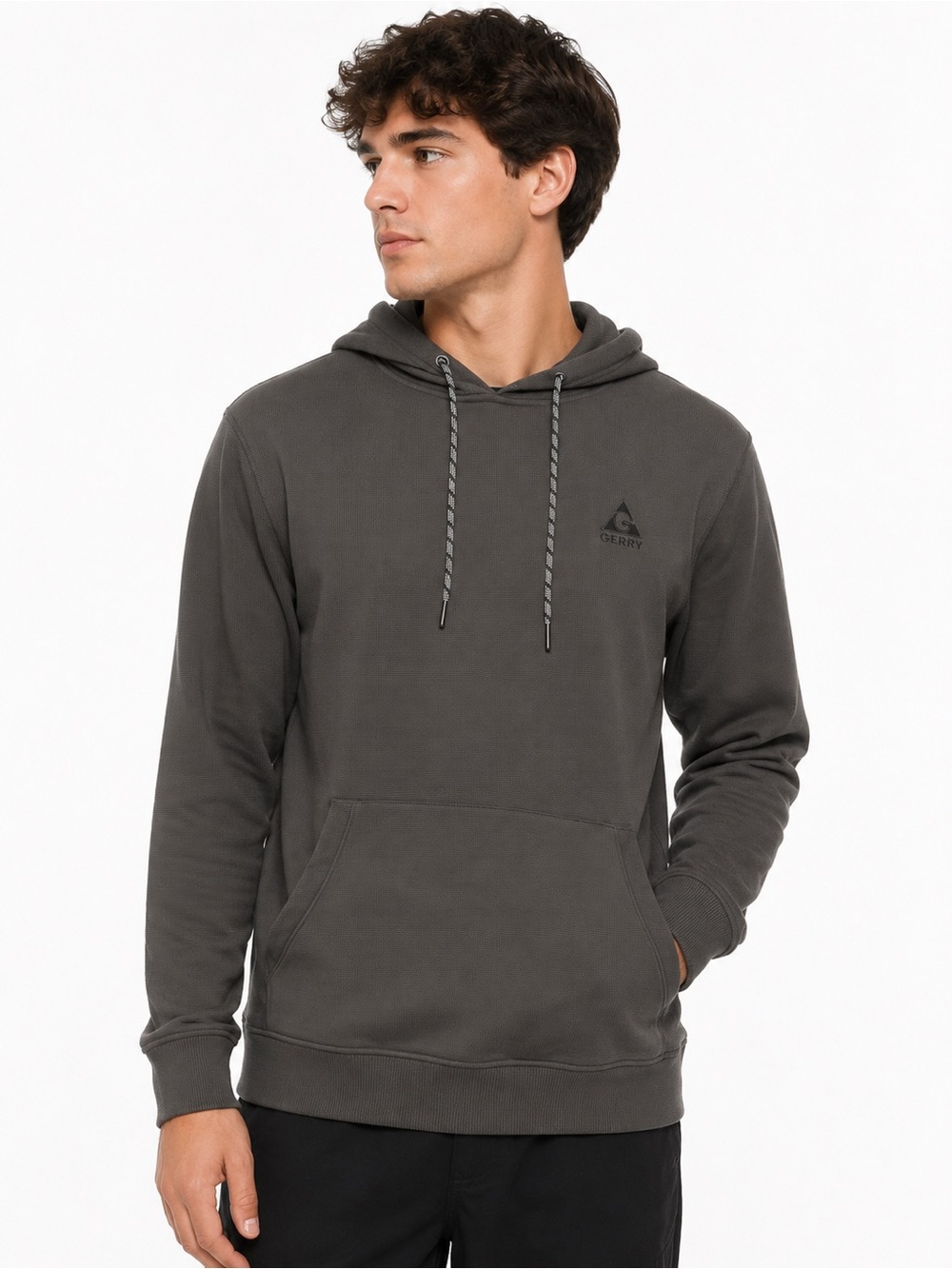 Gerry Weber Men's Charcoal Grey Pullover Hoodie - 0640
